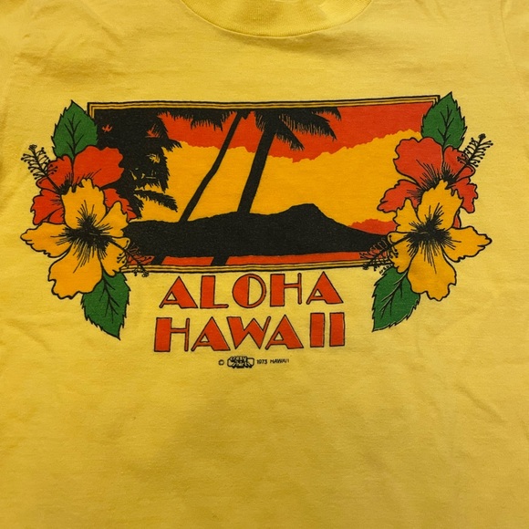 Vintage 1973 Aloha Hawaii t shirt - Picture 2 of 9